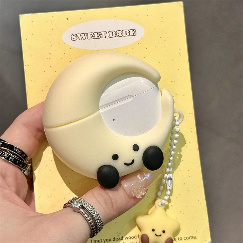 jellycat可爱呆萌月亮星星适用于AirPods4耳机套苹果AirPods Pro二代保护套AirPods3软无线蓝牙保护套