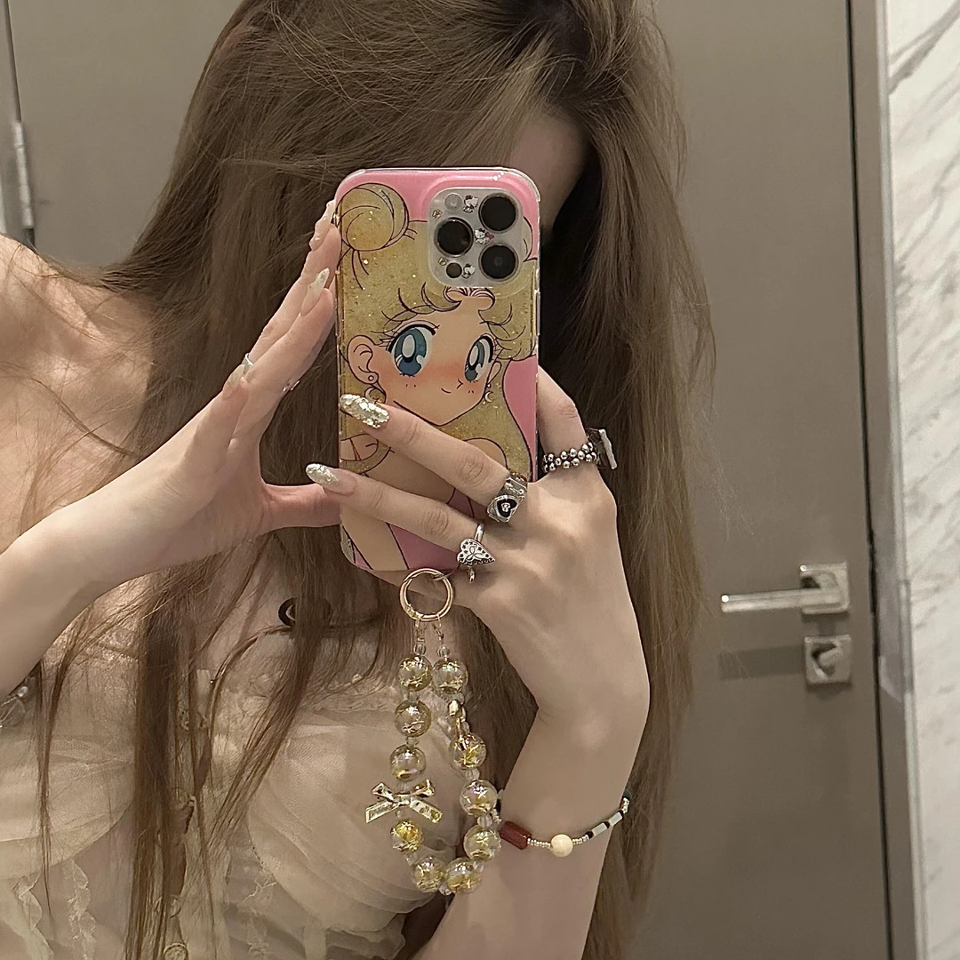 蓝瞳金发美少女适用于iPhone16promax手机壳高级感苹果15promax小众14plus防摔13Pro创意少女心12防摔11软壳