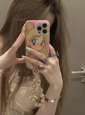 蓝瞳金发美少女适用于iPhone16promax手机壳高级感苹果15promax小众14plus防摔13Pro创意少女心12防摔11软壳