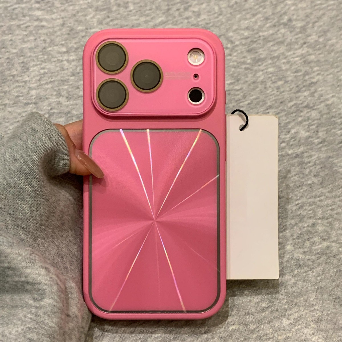 ins高级感极光CD纹秒变大视窗适用苹果18手机壳17promax新款iphone16pro男女款13全包硬壳15pro防摔14手机套