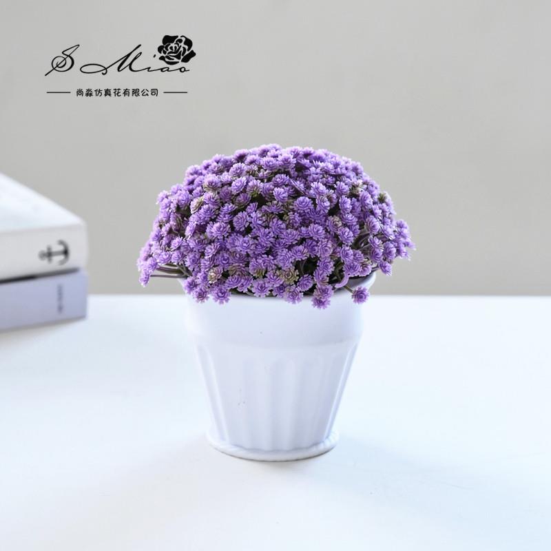假花仿真绿植盆景客厅办公室桌面摆设满天星微景观装饰仿真盆栽