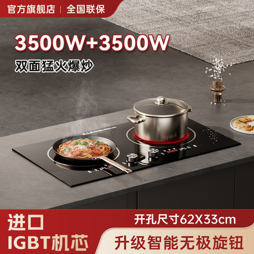 热情好太太无极旋钮猛火电磁双灶
