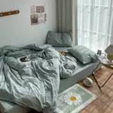 Хлопковый комплект на четыре сезона, хлопковое одеяло, пододеяльник, простыня, летняя кровать, 4 предмета, простой и элегантный дизайн