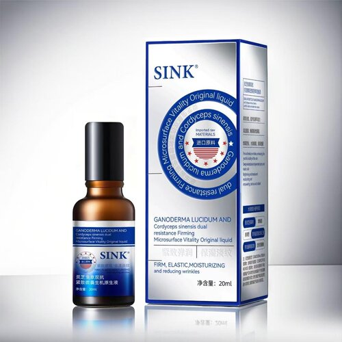 SINK灵芝虫草双抗紧致微囊生机原生液淡化细纹改善粗糙液态精华