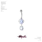 一枚钉儿脐钉女爆闪华子锆石吊坠f136钛合金肚脐钉脐环防过敏短杆