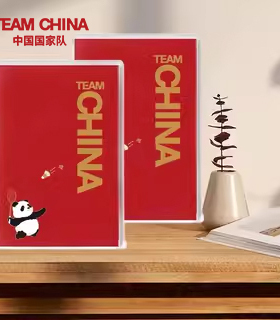 环保书衣笔记本A5A6羽毛球TEAM CHINA中国国家队学生书本运动国潮