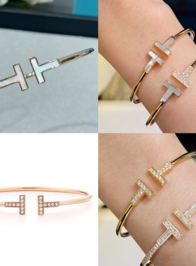 明星同款双T手镯女轻奢高级感