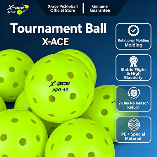 X-ACE匹克球Pro40球室外40孔Pickleball匹克球比赛训练滚塑一体球
