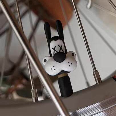 日式卡通汽车轮胎气门嘴帽改装气嘴防尘帽摩托车电动车特斯拉机车