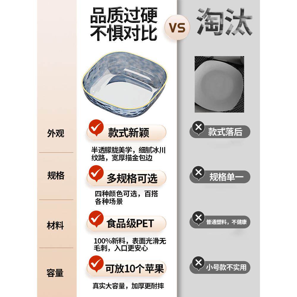 水果盘轻奢客厅家用茶几零食盘零食点心瓜子加大干果盆坚果糖果盘