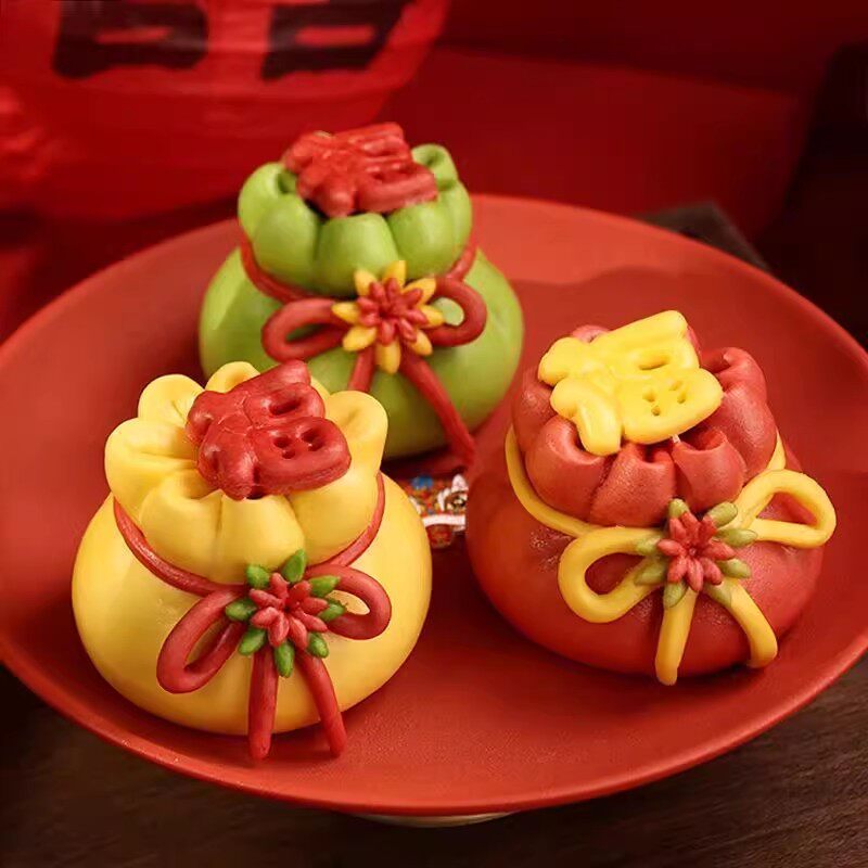 今月福袋钱袋造型果蔬豆沙包年货早餐半成品加热即食中式手工面点,粮油调味/速食/干货/烘焙,包点,淘宝优惠券,粉丝福利购,淘宝优惠卷