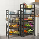 厨房菜篮子置物架家用移动简易货架落地式 多层蔬菜收纳多功能架子