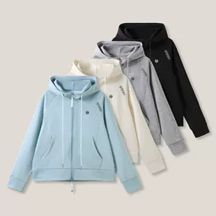 【丽丽姐专属】时尚气质字母刺绣卫衣休闲百搭拉链外套SS26063