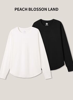 YL女式字母圆领长袖T恤 时尚气质显瘦百搭上衣SS23215