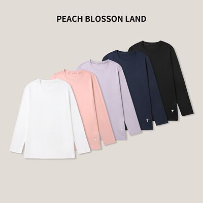YL情侣款长袖T恤圆领纯色简约打底衫上衣SS26030
