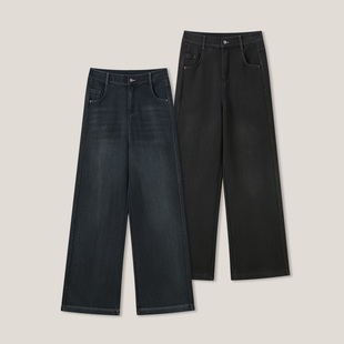 YL经典黑牛 休闲百搭直筒简约牛仔裤GDNZ161