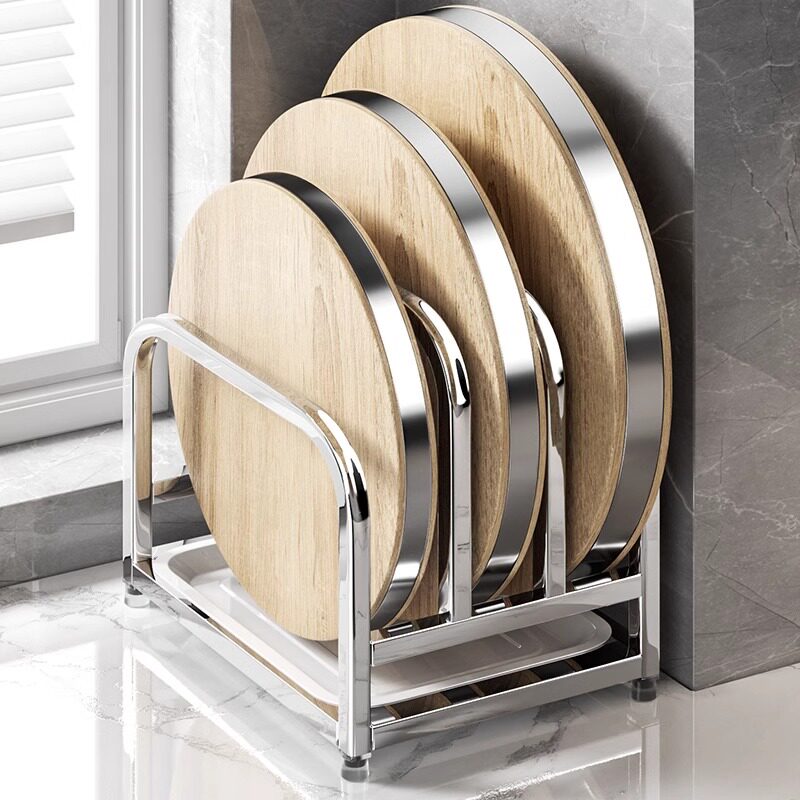 不锈钢厨房砧板置物架刀架刀具一体收纳层架台面案板切菜板放置架