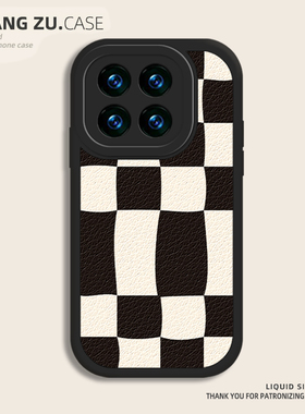 格子手机壳适用小米17棋盘格15红米k90黑白note14pro+美拉德k80/13复古k70小众turbo4pro/k60/11/k50/k40套12