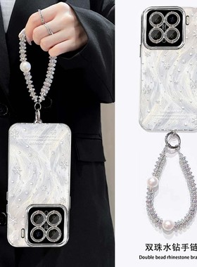 雪花手机壳适用小米17冬日15红米k90promax小清新turbo4pro带挂绳k80新款note13镜头膜14ultra/k70/40/k60/50