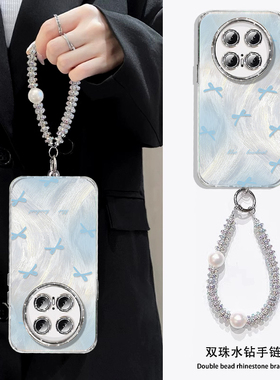 蝴蝶结手机壳适用华为mate60多巴胺mate70pro+蓝色mate40pro小清新50粉色mete30黑色波点50e少女mt40e/30epro