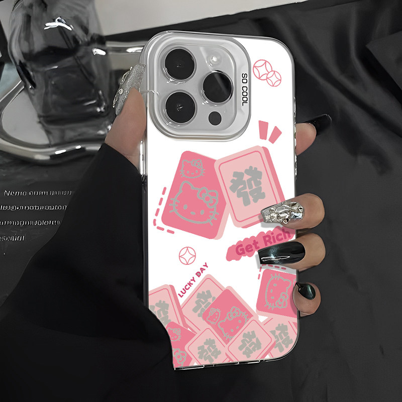 麻将手机壳凯蒂猫可爱发财闺蜜