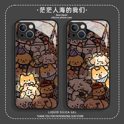 发光小狗情侣手机壳可爱创意