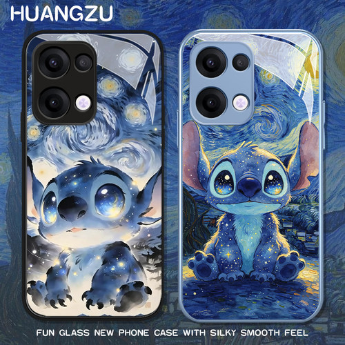 适用史迪仔手机壳星空油画