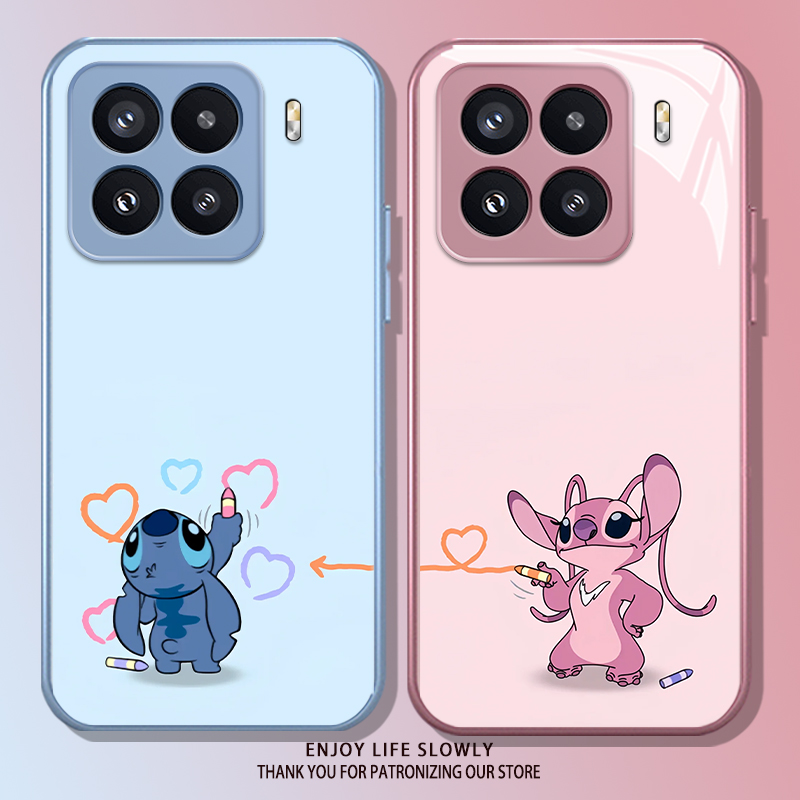 适用史迪仔情侣手机壳爱心趣味