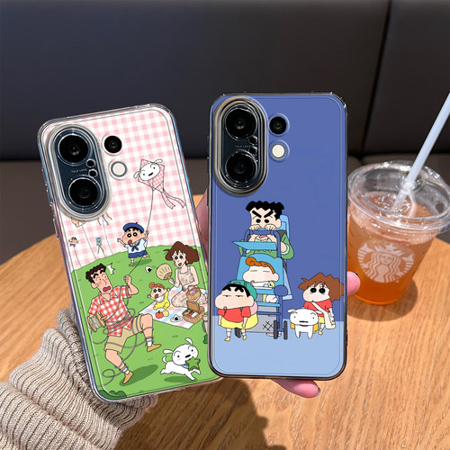 适用蜡笔小新手机壳一家人