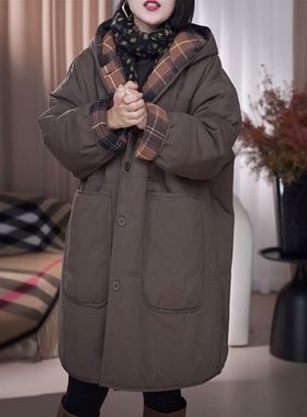 高定版阔版轻奢高档大棉服大码遮肉防寒保暖大口袋2025冬季新款