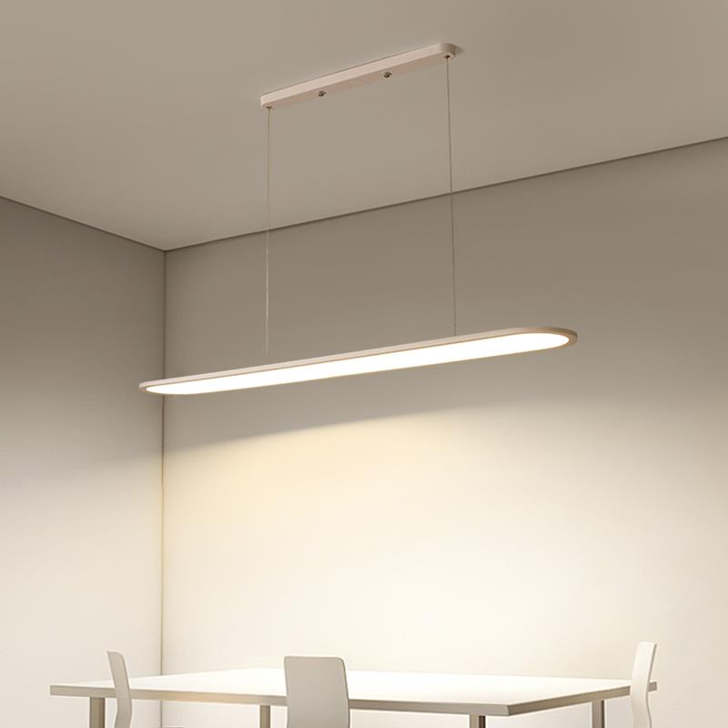 简顿一字长条餐厅吊灯现代简约北欧餐桌家用吧台极简灯具
