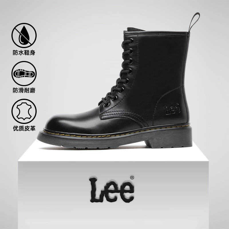 Lee短毛绒马丁靴女保暖舒适