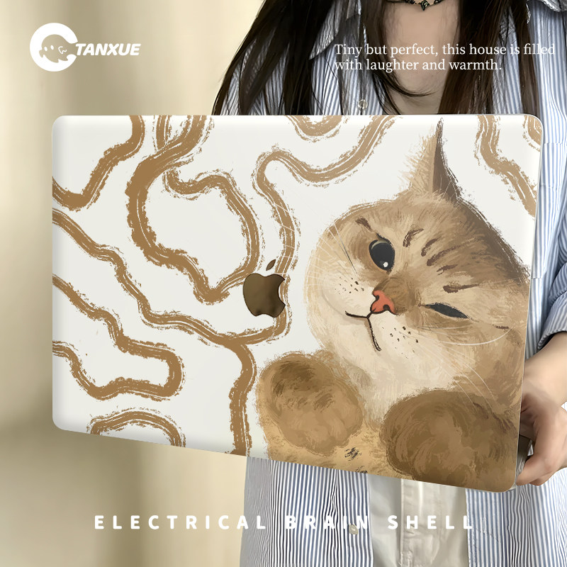 撒娇小猫适用于苹果华为电脑macbook保护壳macbookair保护套macbookpro笔记本14寸13.3外壳m2云感磨砂保护壳,3C数码配件,笔记本保护壳,淘宝优惠券,粉丝福利购,淘宝优惠卷