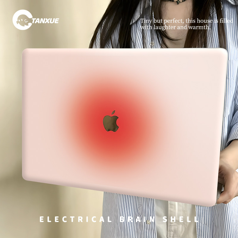 韩系腮红渐变壳适用于苹果华为电脑macbook15保护壳mac笔