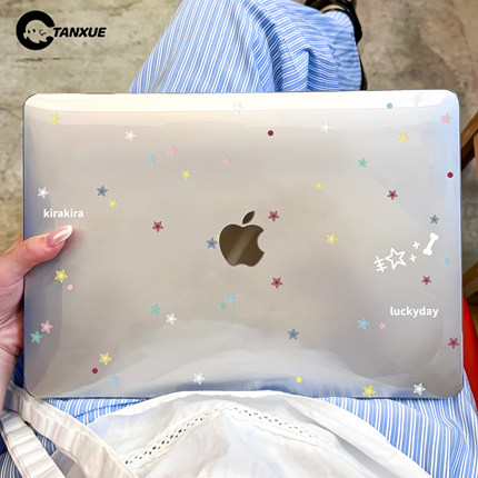 ins星星小骨头适用于苹果华为电脑macbook15保护壳mac笔记本新款檀雪M2pro15寸macbookair13膜M3轻薄冰晶壳