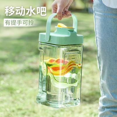 冷水壶夏季花茶壶带龙头冰箱凉水壶大容量冰水壶饮料桶户外吨吨桶