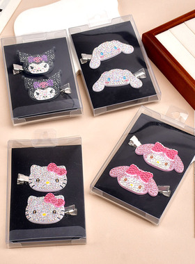 三丽鸥发夹kitty库洛米melody无痕夹前发夹刘海夹子卡通可爱侧边