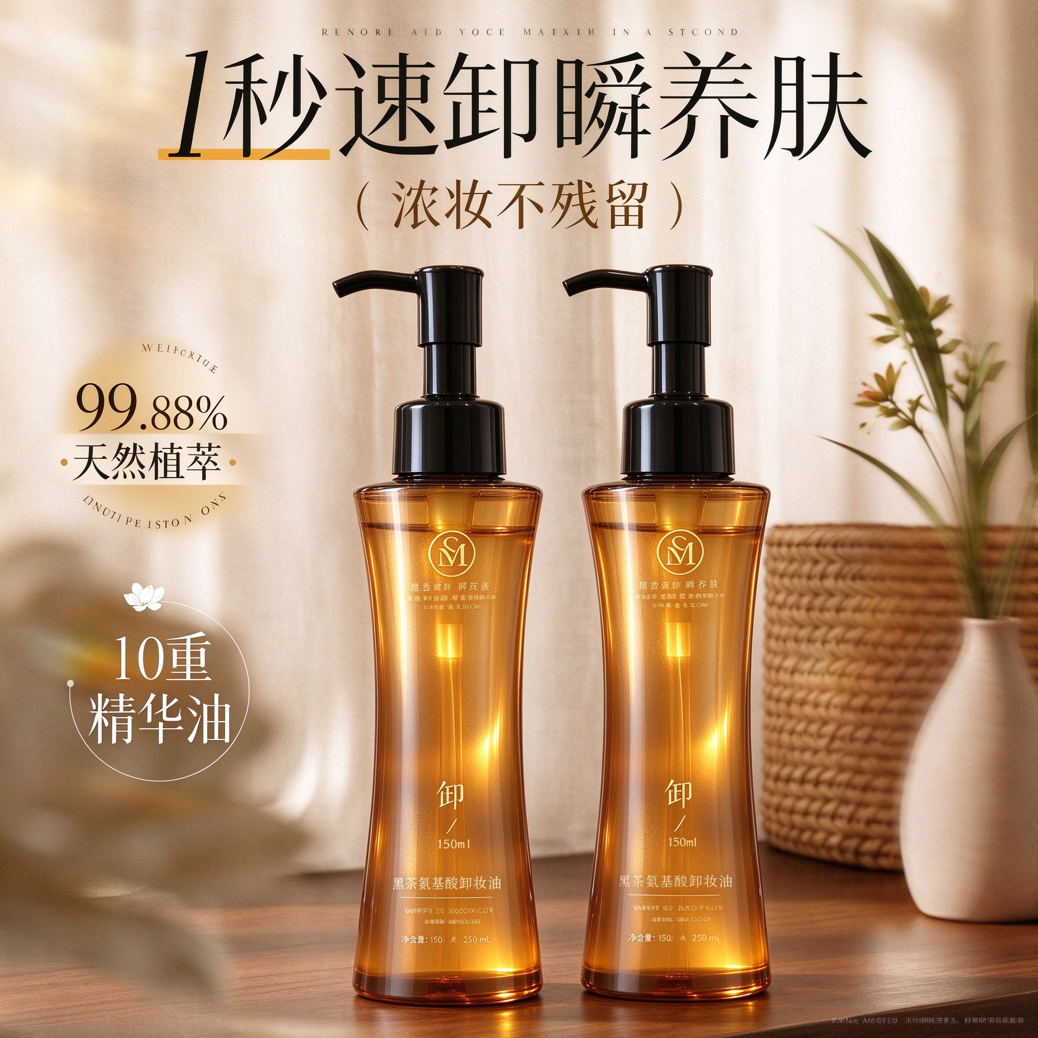 黑茶卸妆油女正品旗舰店官方品牌水液膏脸眼唇温和深层清洁敏感肌