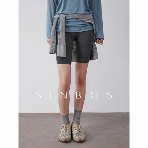 sinbos自由悦动 瑜伽裤女运动普拉提五分瑜伽服鲨鱼裤健身提臀