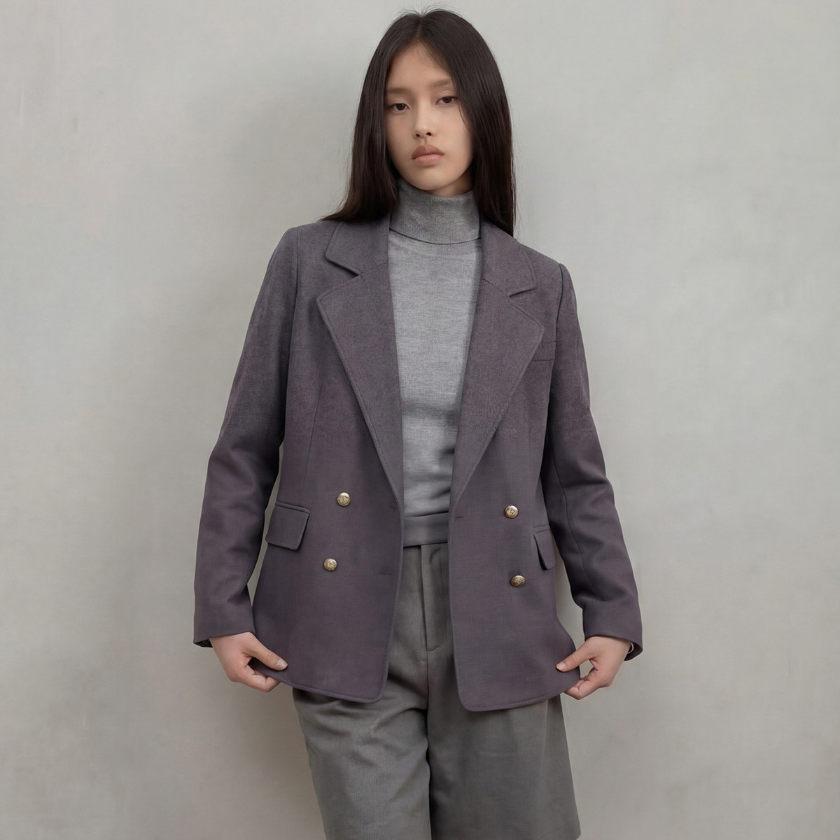 毛衣开衫女外套春秋欧美风纯色宽松日常通勤针织毛衣女图片
