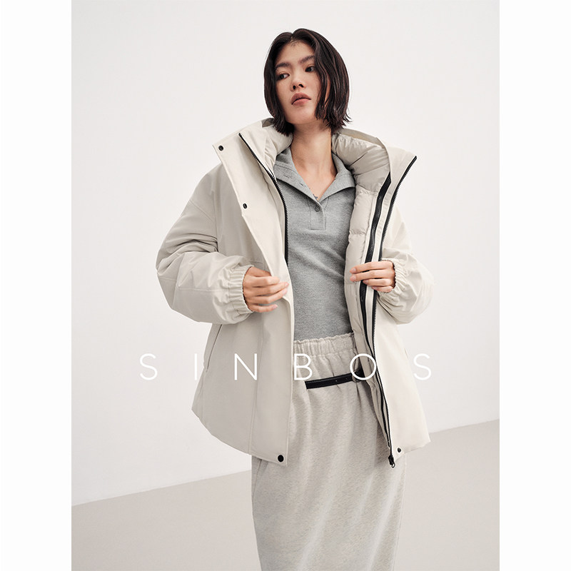 sinbos冰岛循迹 冬季新款轻户外三防冲锋衣加厚羽绒服女保暖外套图片