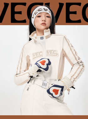 VECVEC滑雪连体服休闲美式学院风校服款单双板防风防水户外滑雪衣