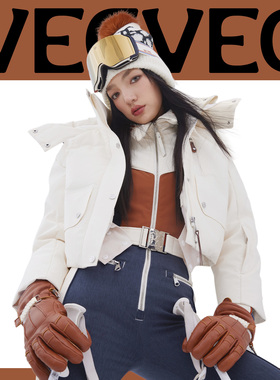 VECVEC高级连体滑雪服女款保暖弹力修身牛仔滑雪衣服专业滑雪装备