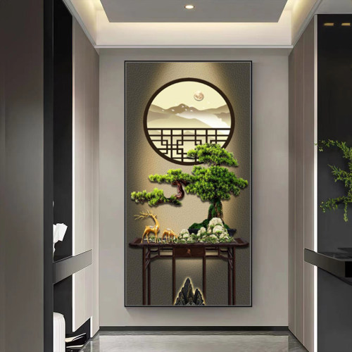现代装饰画简约轻奢玄关墙贴入户客厅贴画过道贴画壁纸自粘贴墙纸