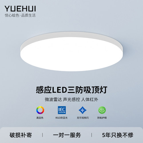 LED红外声控雷达感应吸顶灯