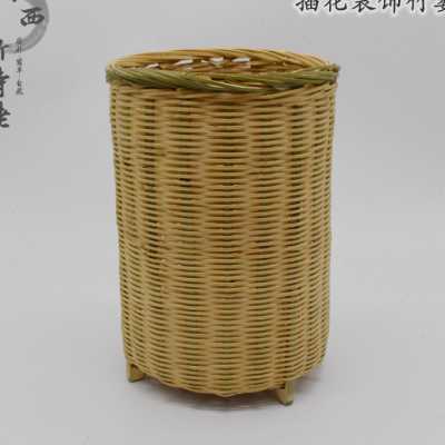 竹编装饰篓竹筐竹篮插花餐厅特色竹灯罩传统复古舞蹈道具篮子包邮