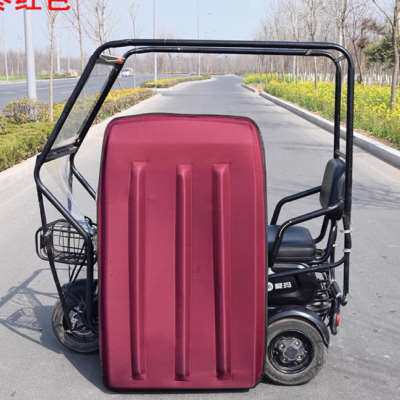 电动三轮车车棚雨棚加厚顶棚遮阳挡雨新款复合皮革软顶盖塑胶硬顶