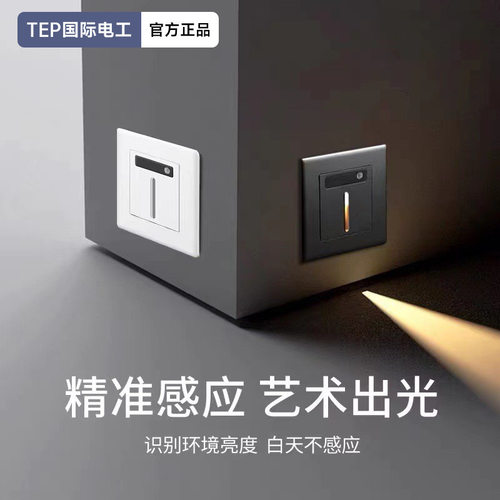优选TEP86型嵌入式led小夜灯过道楼梯台阶灯家用红外线人体感应地