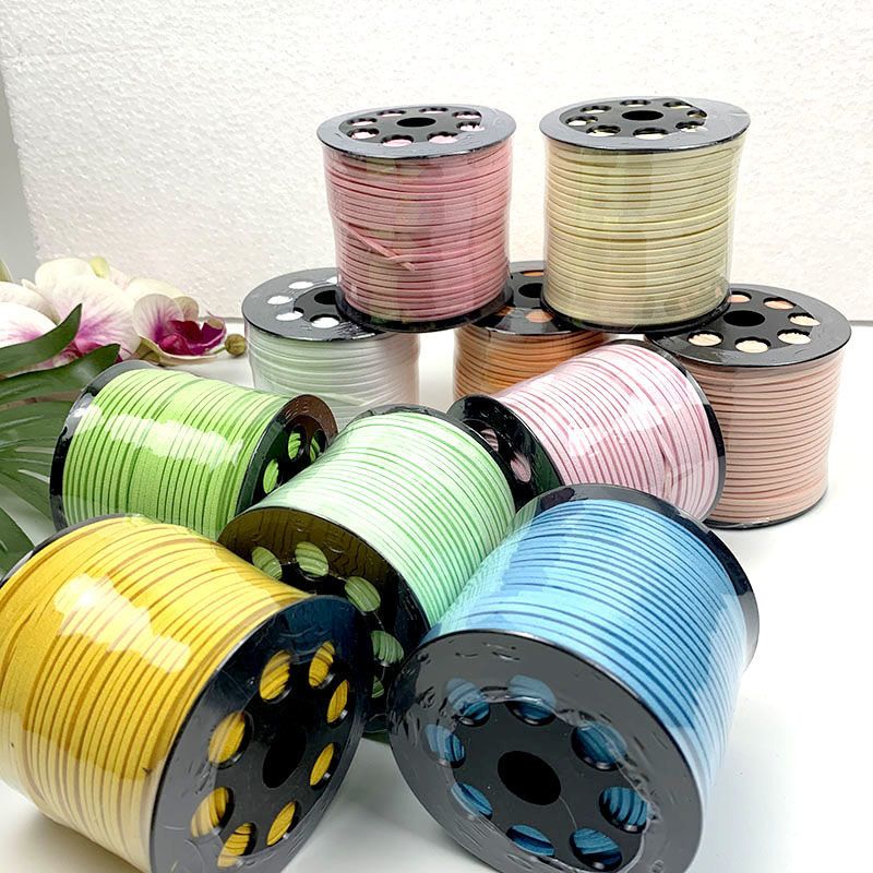 新品3mm100码环保韩国绒皮绳 双面绒绳diy编织手链绳 鹿皮绳包邮