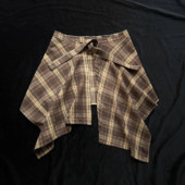 一片式 系带卫衣t恤叠穿神器格子屁帘男藏肉神器秋冬半身裙女下摆